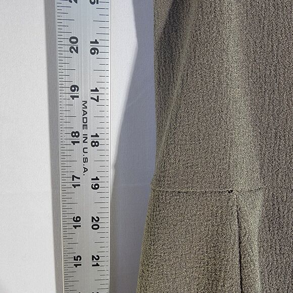 Revamped Olive Green Jumpsuit Strappy Wide Leg Tie Waist Women's Size Large - Picture 9 of 10